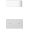 vidaXL 2 Piece Bathroom Furniture Set High Gloss White Engineered Wood