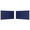 vidaXL Party Tent Sidewall 2 pcs 400 x 195 cm Blue PE and Steel