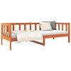 vidaXL Bed Frame with Headboard Wax Brown 80 x 200 cm Solid Pine Wood