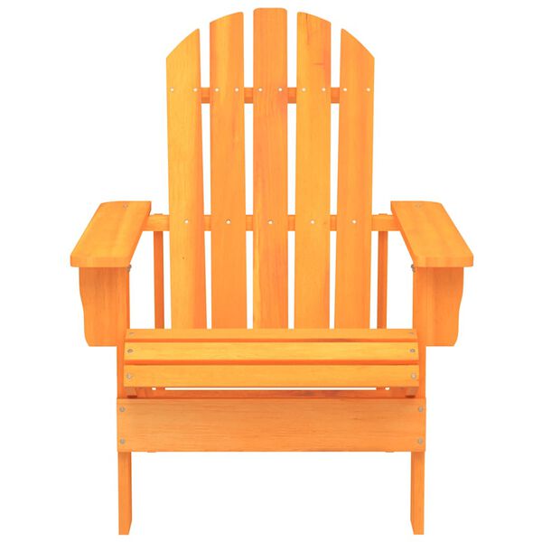 vidaXL Garden Adirondack Chair Solid Fir Wood Orange