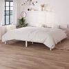 vidaXL Bed Frame without Mattress White Solid Wood 200x200 cm