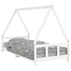 vidaXL Kids Bed Frame White 90x200 cm Solid Wood Pine