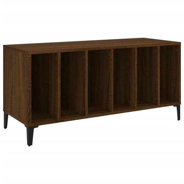 vidaXL Record Cabinet Brown Oak 100x38x48 cm Engineered Wood