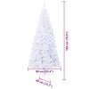 vidaXL Artificial Christmas Tree with Stand White 180 cm PVC and Steel