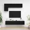 vidaXL 5 Piece TV Cabinet Set Black Engineered Wood
