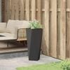 vidaXL Planter Black 30 x 30 x 75 cm Steel