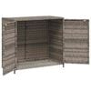 vidaXL Garden Storage Cabinet Grey 83x45x76 cm Poly Rattan