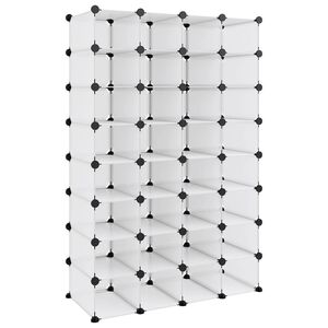 vidaXL Shoe Rack | Transparent | Polypropylene, Steel | Large | Shoe Rack