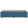 vidaXL Bed Frame without Mattress Blue 90x200 cm Velvet