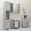 vidaXL Bathroom Mirror Cabinet Concrete Grey 80x20.5x64 cm Engineered Wood