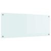 vidaXL Kitchen Backsplash Milk 100 x 40 cm Tempered Glass
