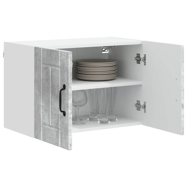 vidaXL Kitchen Wall Cabinet Wall-mounted Concrete Grey 60 x 31 x 40 cm