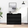 vidaXL Drawer Cabinet Black 80 x 41 x 58 cm Engineered Wood