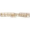 vidaXL Outdoor Sofa Set 9 pcs White Solid Acacia Wood