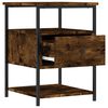 vidaXL Bedside Cabinet Smoked Oak 40x42x56 cm Engineered Wood