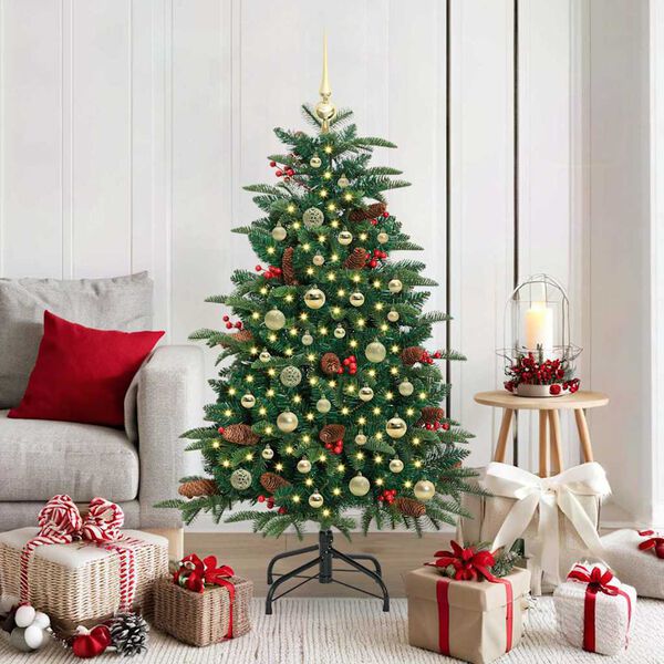 vidaXL Artificial Christmas Tree with 150 LEDs with Stand Green 150 cm