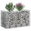 vidaXL Gabion Raised Bed Silver 50 x 100 x 60 cm Galvanised Steel