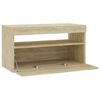 vidaXL TV Cabinet with LED Lights Sonoma Oak 75x35x40 cm