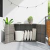 vidaXL Garden Storage Cabinet Grey 100x55.5x80 cm Poly Rattan