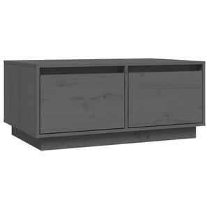 vidaXL Coffee Table Grey 80x50x35 cm Solid Wood Pine