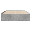 vidaXL Bed Frame without Mattress Concrete Grey 120x190cm Engineered Wood