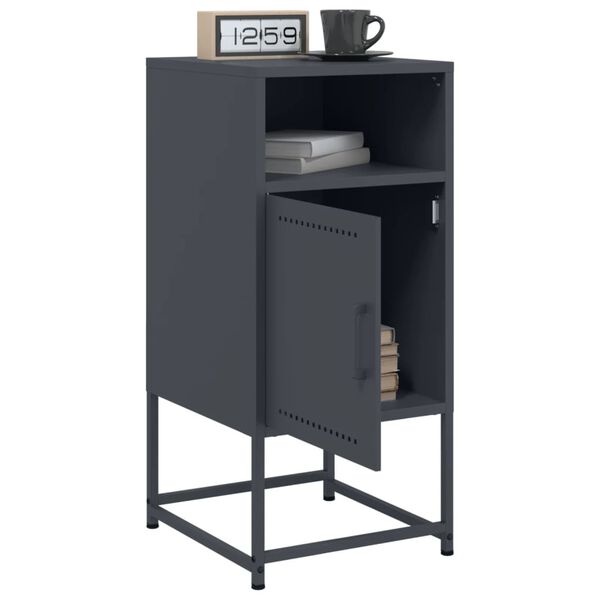vidaXL Bedside Cabinets 2 pcs Anthracite 36x39x78 cm Steel