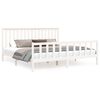 vidaXL Bed Frame without Mattress White 200x200 cm Solid Wood Pine