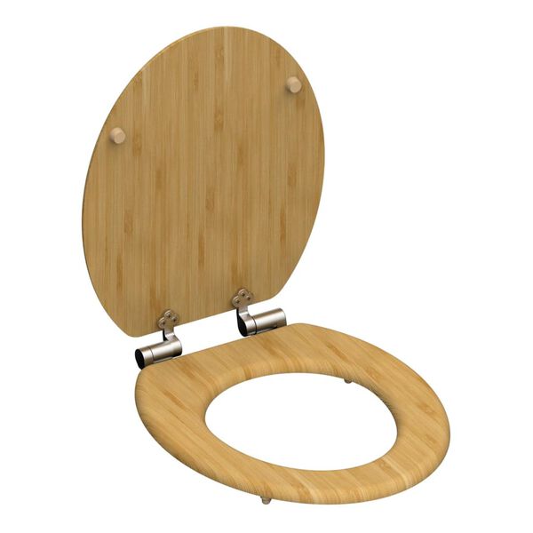 SCH&Uuml;TTE Toilet Seat Soft-close NATURAL BAMBOO