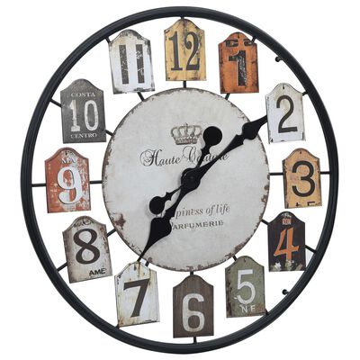 vidaXL Wall Clock Multicolour 51 cm Iron