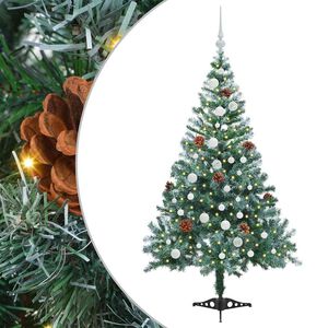 vidaXL Artificial Christmas Tree with Stand Green 150 cm PVC and Steel