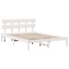 vidaXL Bed Frame with Headboard White 160 x 200 cm Solid Pine wood