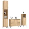 vidaXL 3 Piece Bathroom Furniture Set Sonoma Oak Engineered Wood