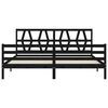 vidaXL Bed Frame without Mattress Black 200x200 cm Solid Wood