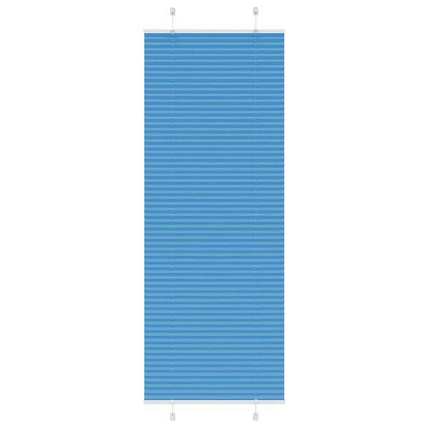 vidaXL Pleated Blind Blue 80x200 cm Fabric Width 79.4 cm Polyester