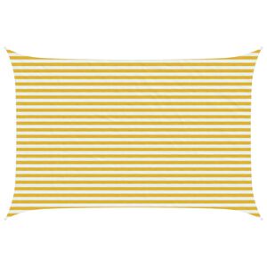 vidaXL Sunshade Sail 3 x 5 m HDPE Rectangular Yellow and White