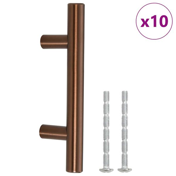 vidaXL Cabinet Handles 10 pcs Bronze 64 mm Stainless Steel