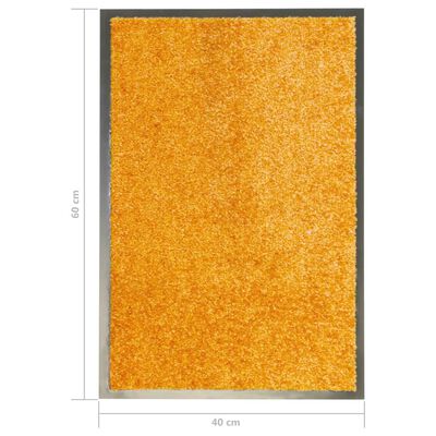 vidaXL Doormat Washable Orange 40x60 cm