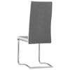 vidaXL Cantilever Dining Chairs 2 pcs Dark Grey Fabric