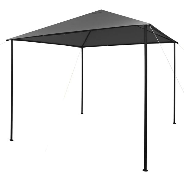 vidaXL Gazebo 3x3 m Anthracite Fabric and Steel 180 g/m²