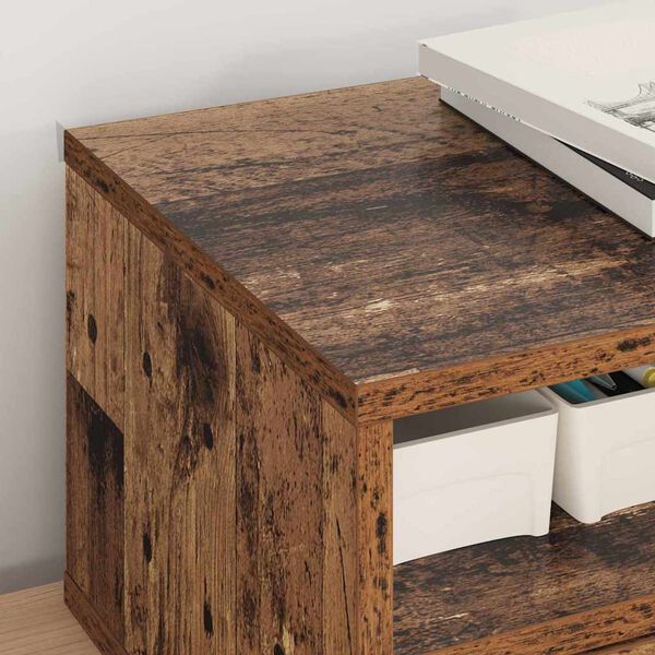 vidaXL Printer Stand Old Wood 40 x 32 x 24 cm Engineered Wood