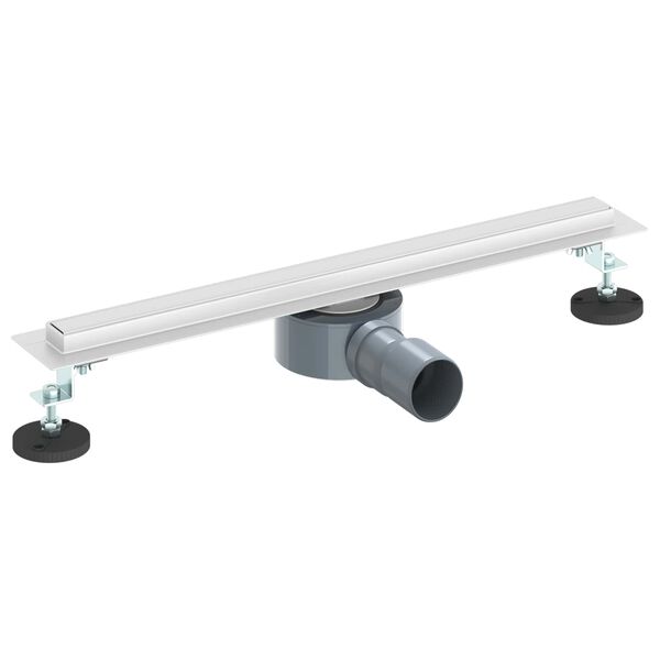 vidaXL 360&deg; Shower Drain with Slim Model Silver 50 cm