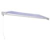 vidaXL Retractable Awning Blue and White 4x3 m Fabric and Aluminium