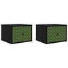 vidaXL Wall-mounted Bedside Cabinet GELEEN 2 pcs Black Oak