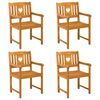 vidaXL Outdoor Bench 4 pcs Natural 56 x 55.5 x 90 cm Solid Acacia Wood