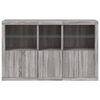 vidaXL Sideboard with LED Lights Grey Sonoma 162x37x100 cm