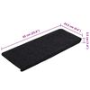 vidaXL Stair Mats Self-adhesive 30 pcs Black 65x24.5x3.5 cm