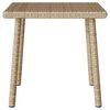 vidaXL Garden Coffee Table Rectangular Beige 40x40x37 cm Poly Rattan