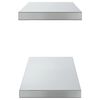 vidaXL Wall Shelves 2 pcs 75x23.5x3 cm Silver Stainless Steel
