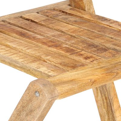 vidaXL Folding Outdoor Bar Chairs 2 pcs Solid Mango Wood