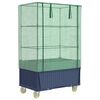 vidaXL Raised Bed with Cover and Wheels Rattan Look 80x50x182 cm